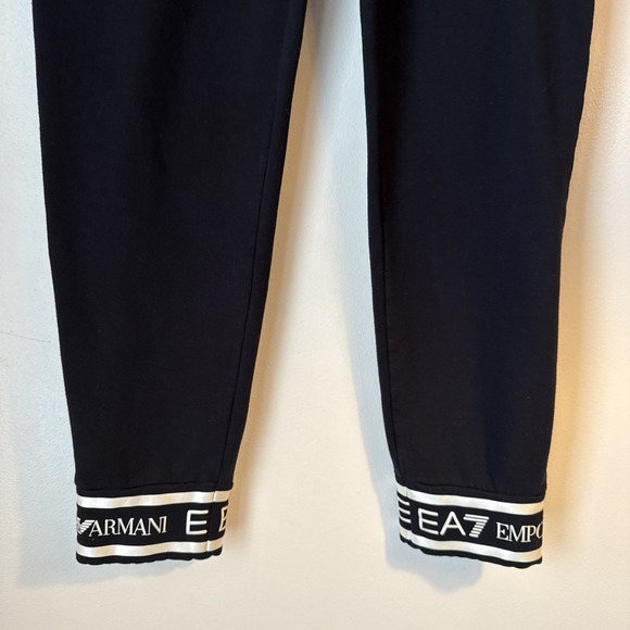 Armani Exchange Womens Sweatpants Size S Black Joggers Logo Spellout Lounge - Picture 4 of 13
